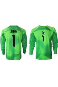 Frankrijk Hugo Lloris #1 Doelman Voetbaltruitje Uit tenue WK 2022 Lange Mouw
